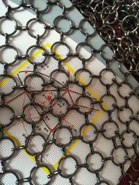 Metal Ring Wire Mesh Cabinet Panels 0.5-2m Width For Hotels , Villas