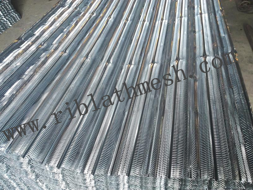 V Type Expanded Metal Lath , Civil Building Metal Rib Lath Height 610mm
