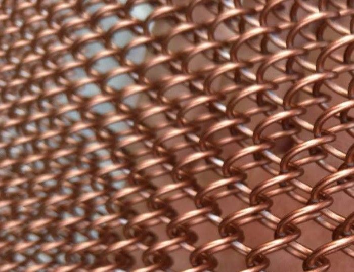 Metal Ring Decorative Wire Mesh For Cabinets Chain Link Mesh Type