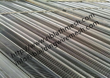 Flat Galvanized Expanded Metal Lath , Wire Mesh Lath 2500MM Length