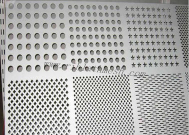 Silver SS Perforated Metal Mesh Decorative Metal Sheets Lowes 0.8mm-100mm Hole Dia