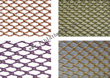 3mm Diamond Height Chain Link Fence Decortive Wire Mesh Aluminum Alloy