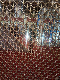 Metal Ring Decorative Wire Mesh For Cabinets , Chain Link Mesh Type