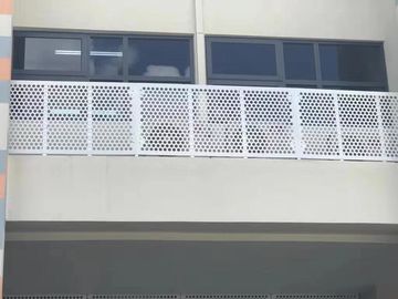 White Color Perforated Metal Mesh 1.2mm Thickness Hexagonal Hole Type