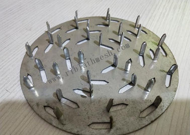 1.2mm Galvanized Anti Split Plates , Anti Climb Fence Spikes 127mm Diameter