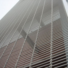 Metal Curtain Architectural Decorative Wire Mesh Panels Stainless Steel Wire Material