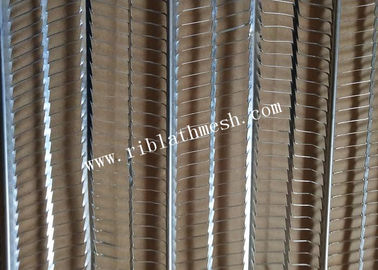 Jf0704 0.6m Width Galvanized Lath Mesh , High Rib Lath For Industrial Building