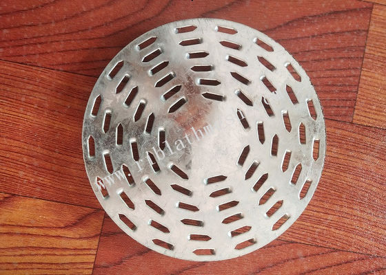 6" Diameter Gang Nail Perforated Metal Mesh 3.5x13.5mm Hole Size