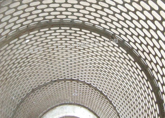 2m Height Ss304 Ellipse 30cm Diameter Perforated Metal Pipe