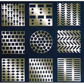 1x2M Decorative Perforated Sheet Metal Panels PVC Coated Hold Size 0.5-8.0mm