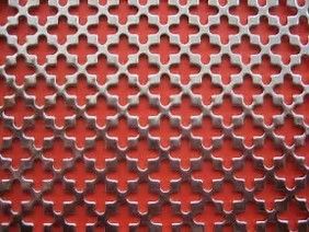 Indoor Decorative Perforated Metal Mesh , Aluminum / SS Perforated Sheet