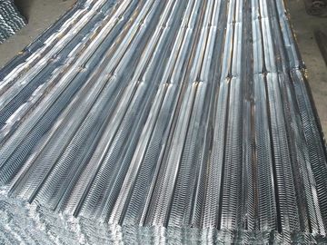 V Type Expanded Metal Lath , Civil Building Metal Rib Lath Height 6-10mm