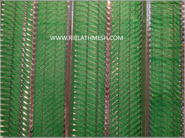 Galvanized Rib Lath Mesh , Concrete Reinforcement Expanded Metal Flat Rib Lath