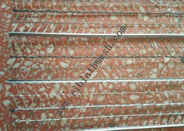 V Type Reinforced Rib Lath Mesh , 610mm Width 0.3mm Thickness Galvanized Metal Lath