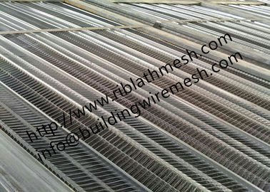 High Precision Rib Lath Mesh , Galvanised Metal Mesh Lath 0.30MM Thickness