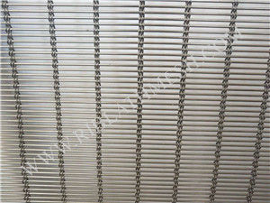 Metal Curtain Architectural Decorative Wire Mesh Panels Stainless Steel Wire Material