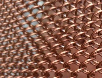 Metal Ring Decorative Wire Mesh For Cabinets , Chain Link Mesh Type