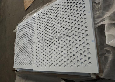 1.2mm Thickness Perforated Metal Mesh Hexagonal Hole Type White Color