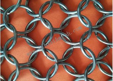 SS3016 Decorative Ring Metal Wire Mesh For Partition Wall Fabrication