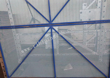 Blue Color Perforated Steel Mesh For High Rise Buildings With 1mm Thickness