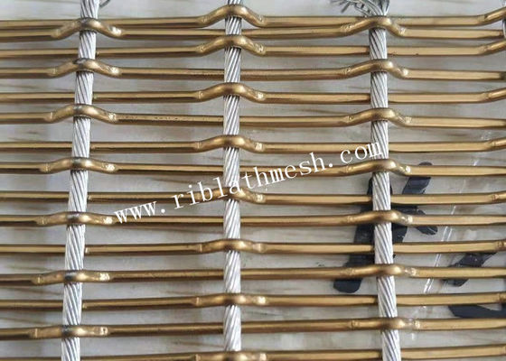 15mm Rod Pitch Outside Of Office Building Decorative Wire Mesh Odm