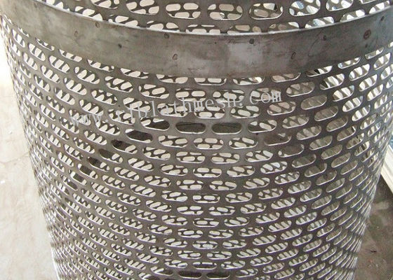 2m Height Ss304 Ellipse 30cm Diameter Perforated Metal Pipe