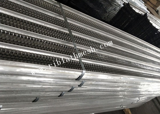 16mm Rib Height Galvanized Rib Lath Mesh 2.5m Length 0.45m Width